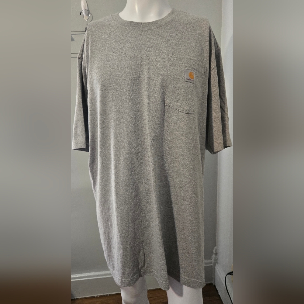 Carhartt Men's Heather Gray Short Sleeve Tee XL Tall